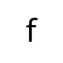 LATIN SMALL LETTER F Basic Latin Unicode U+66