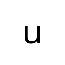 LATIN SMALL LETTER U Basic Latin Unicode U+75