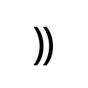 RIGHT DOUBLE PARENTHESIS Supplemental Punctuation Unicode U+2E29