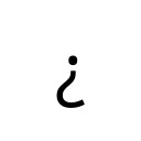 INVERTED QUESTION MARK Latin-1 Supplement Unicode U+BF