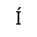 LATIN CAPITAL LETTER I WITH ACUTE Latin-1 Supplement Unicode U+CD