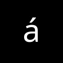 LATIN SMALL LETTER A WITH ACUTE Latin-1 Supplement Unicode U+E1