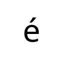 LATIN SMALL LETTER E WITH ACUTE Latin-1 Supplement Unicode U+E9