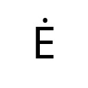 LATIN CAPITAL LETTER E WITH DOT ABOVE Latin Extended-A Unicode U+116