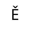 LATIN CAPITAL LETTER E WITH CARON Latin Extended-A Unicode U+11A