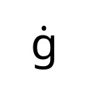 LATIN SMALL LETTER G WITH DOT ABOVE Latin Extended-A Unicode U+121