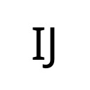 LATIN CAPITAL LIGATURE IJ Latin Extended-A Unicode U+132