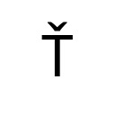 LATIN CAPITAL LETTER T WITH CARON Latin Extended-A Unicode U+164