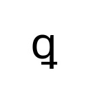 LATIN SMALL LETTER Q WITH STROKE THROUGH DESCENDER Latin Extended-D Unicode U+A757