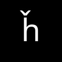 LATIN SMALL LETTER H WITH CARON Latin Extended-B Unicode U+21F