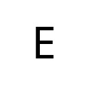 LATIN CAPITAL LETTER E Basic Latin Unicode U+45