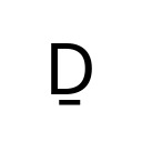 LATIN CAPITAL LETTER D WITH LINE BELOW Latin Extended Additional Unicode U+1E0E