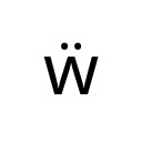 LATIN SMALL LETTER W WITH DIAERESIS Latin Extended Additional Unicode U+1E85