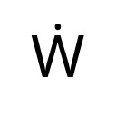 LATIN CAPITAL LETTER W WITH DOT ABOVE Latin Extended Additional Unicode U+1E86