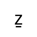 LATIN SMALL LETTER Z WITH LINE BELOW Latin Extended Additional Unicode U+1E95