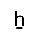 LATIN SMALL LETTER H WITH LINE BELOW Latin Extended Additional Unicode U+1E96
