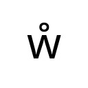 LATIN SMALL LETTER W WITH RING ABOVE Latin Extended Additional Unicode U+1E98