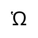 GREEK CAPITAL LETTER OMEGA WITH DASIA Greek Extended Unicode U+1F69