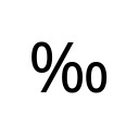 PER MILLE SIGN General Punctuation Unicode U+2030