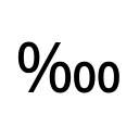 PER TEN THOUSAND SIGN General Punctuation Unicode U+2031