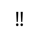 DOUBLE EXCLAMATION MARK General Punctuation Unicode U+203C
