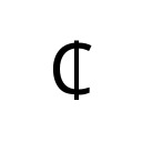 CEDI SIGN Currency Symbols Unicode U+20B5