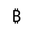 BITCOIN SIGN Unicode U+20BF