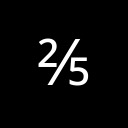 VULGAR FRACTION TWO FIFTHS Number Forms Unicode U+2156
