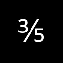 VULGAR FRACTION THREE FIFTHS Number Forms Unicode U+2157