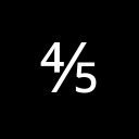 VULGAR FRACTION FOUR FIFTHS Number Forms Unicode U+2158