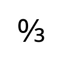 VULGAR FRACTION ZERO THIRDS Number Forms Unicode U+2189