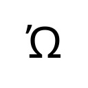 GREEK CAPITAL LETTER OMEGA WITH TONOS Greek and Coptic Unicode U+38F