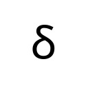 GREEK SMALL LETTER DELTA Greek and Coptic Unicode U+3B4