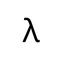 GREEK SMALL LETTER LAMDA Greek and Coptic Unicode U+3BB